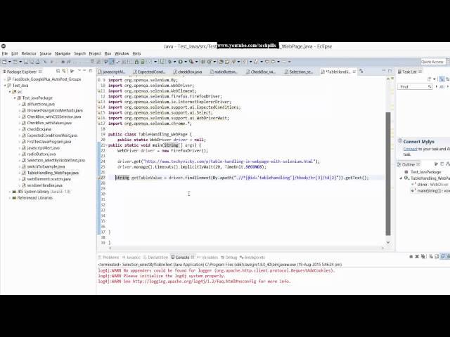 Step by Step Selenium Tutorial with JAVA - How to get the XPATH for table handling in WebPage - P18