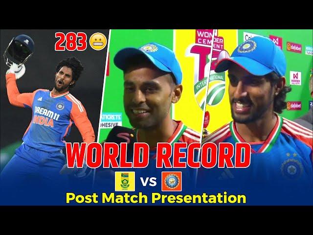 Suryakumar Yadav Tilak Varma Post Match Presentation Today | INDIA VS SOUTH AFRICA 4TH T20