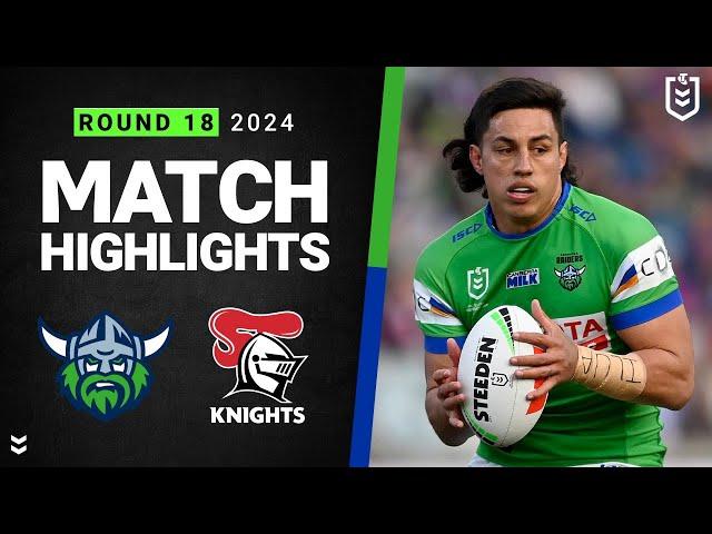 NRL 2024 | Raiders v Knights | Match Highlights