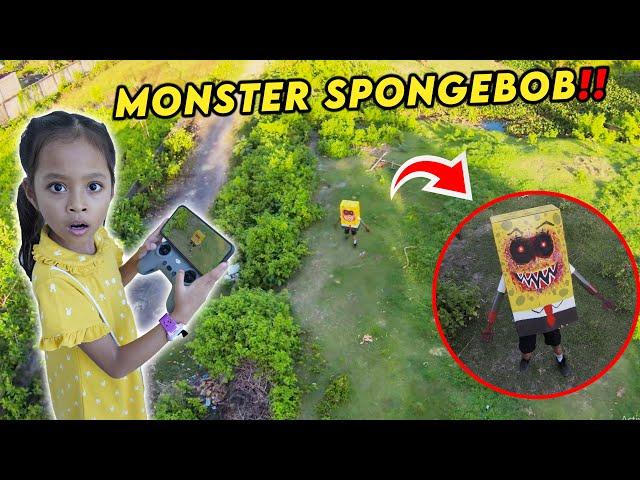 DRONE MENANGKAP JELAS SOSOK SPONGEBOB JAHAT DI BELAKANG RUMAH KITA!!