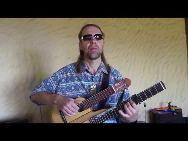 Cool double neck acoustic guitar, Progressive, fusion русский гитарист Andrei  Krylov, weird guitar