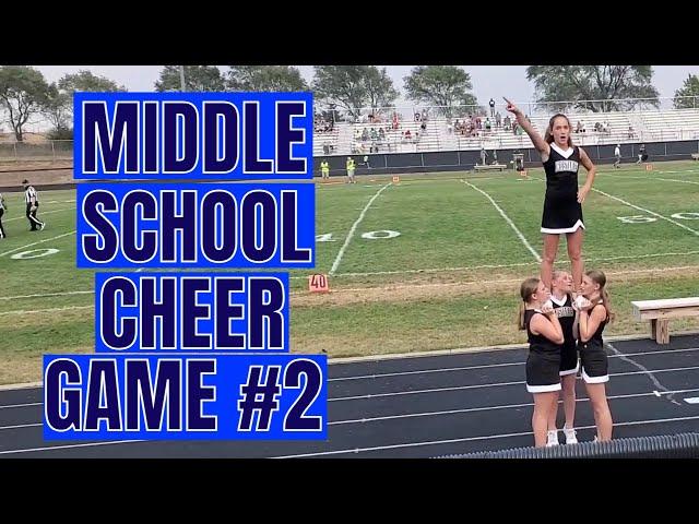 Middle School Cheerleaders Ignite the Gridiron: Game Day Spectacle