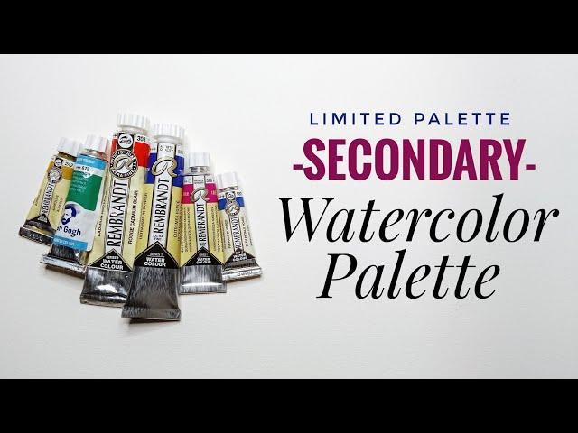 Secondary Watercolor Palette - 6 Pigment Limited Palette