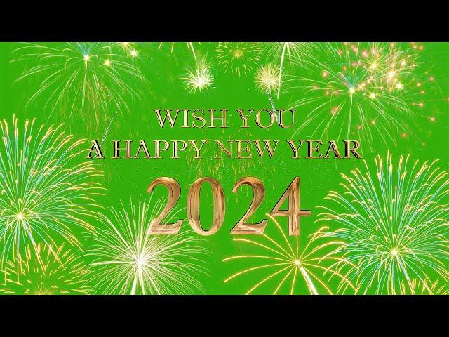 Wish You A Happy New Year 2024 Green Screen Video Background Effects HD  