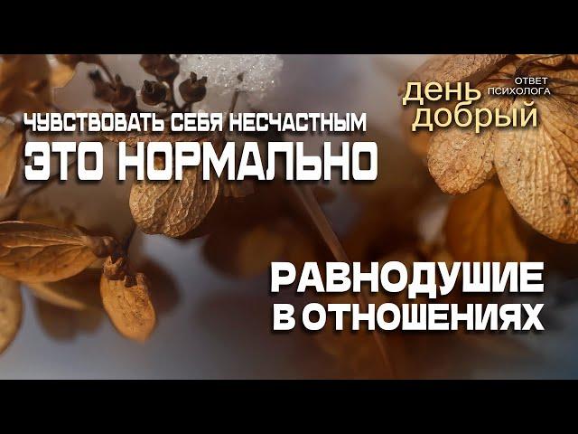 Психология счастья и несчастья. Равнодушие в отношениях #психология