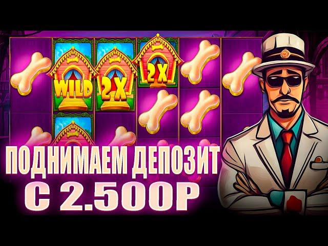 ПОДНИМАЕМ ДЕПОЗИТ С 2.500Р В СЛОТАХ The Dog House Megaways / Multihold / ПОЛЯНА БУДОК / ЗАНОС!?