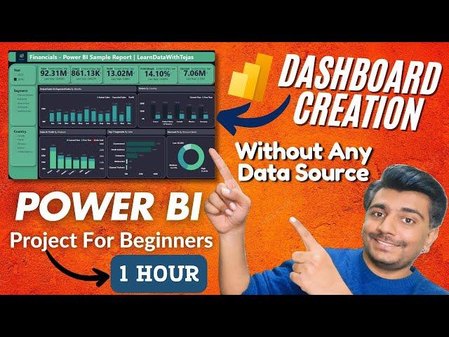 Power BI Tutorial For Beginners | Power BI Dashboard Project in English | Financials Sample Data