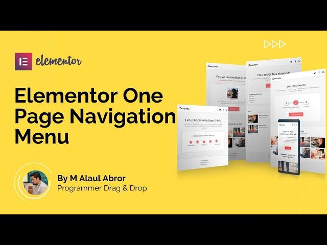 Elementor One Page Navigation Menu Landing Page