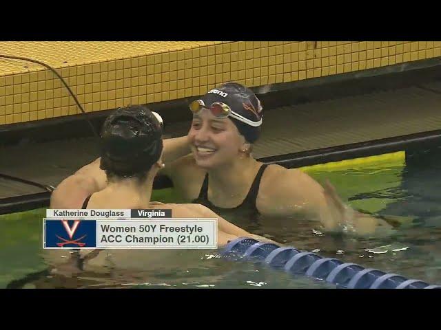 ACC 2022 : KATE DOUGLASS (UVA) SECOND FASTEST 50FREE OF ALL TIME 21.00