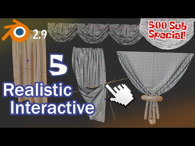 5 Easy Curtains in 10 minutes - Blender Tutorial