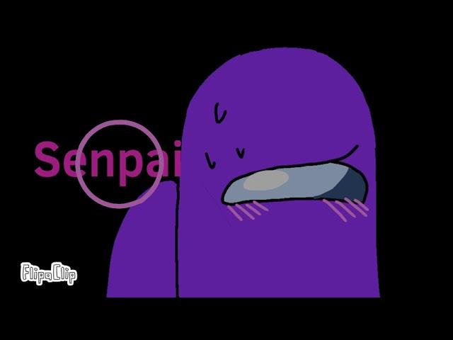 Senpai meme/among us/black/animation