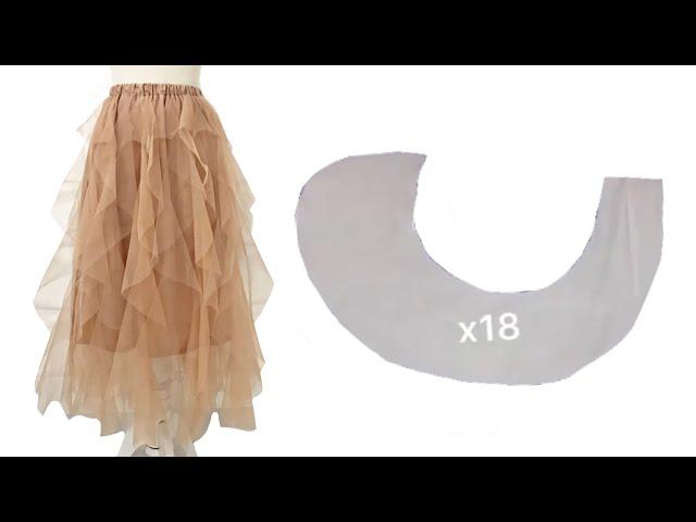 Learn sewing this tulle skirt in 10 minutes 