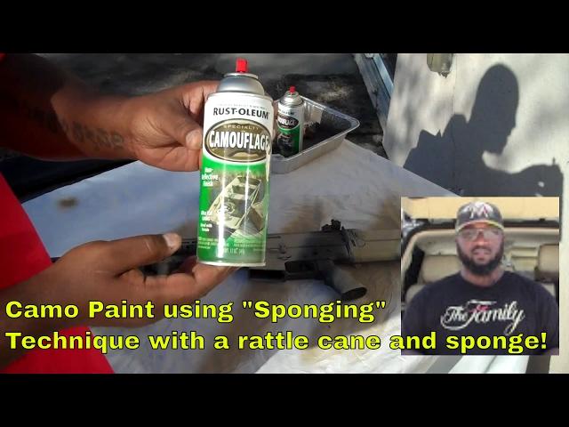 Camo Paint Tutorial (Sponge Paint) Paint your Rifle with Rattle Cans