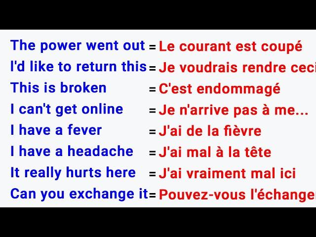 35 Phrases en Anglais très utile / 35 Very useful English sentences