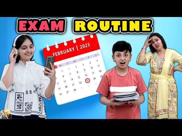 EXAM ROUTINE | Exam Preparation, Study Tips, Exam Stress | Aayu and Pihu Show