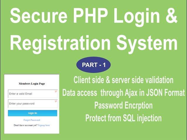 PHP Secure Login and Registration System by webtuts