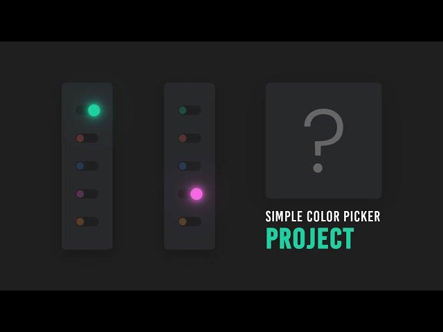 Simple Javascript Project For Beginners | Color Picker