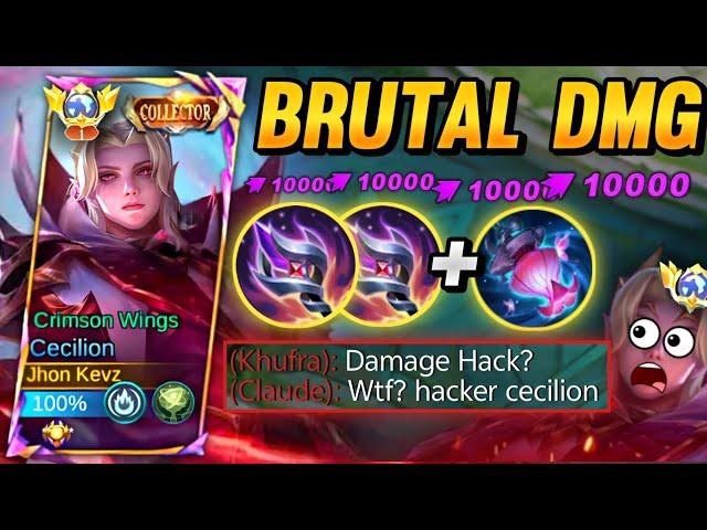 CECILION NEW 1 HIT DELETE BUILD | BRUTAL DAMAGE | TOP GLOBAL CECILION BEST BUILD AND EMBLEM