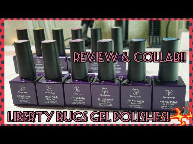 LIBERTY BUGS GEL POLISH||REVIEW & COLLAB||ASMR||THIS MAGNETIC POLISH IS STUNNING!!!!