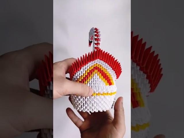 3D ORIGAMI SWAN WITH HEART #3dorigami #shorts #origami #heart #3dorigamivideos #origamilibrary