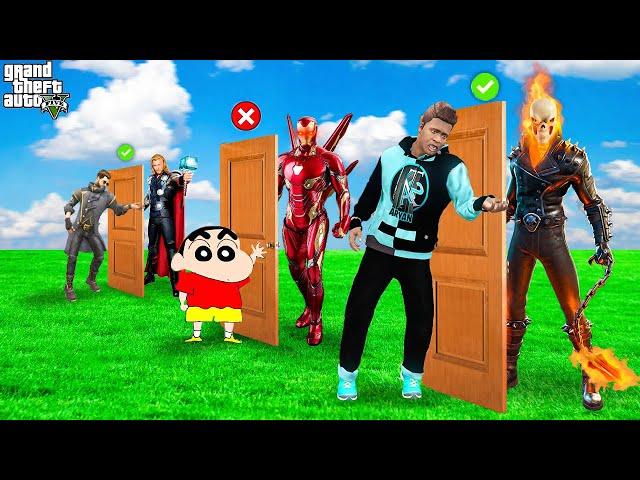 Choose The Right Door And Win $1,000,000 | Avengers Door Challenge In GTA 5