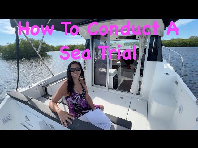 How To Conduct a Sea Trial using my 2023 Jeanneau NC 795 S2