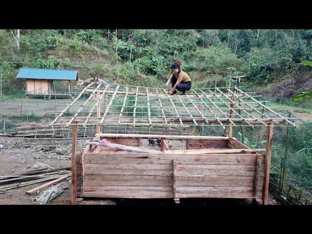 The way the girl designed and built a wooden pig pen | Triêu Thị Sểnh