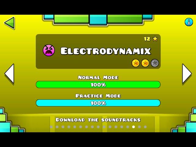 Geometry Dash – “Electrodynamix” 100% Complete