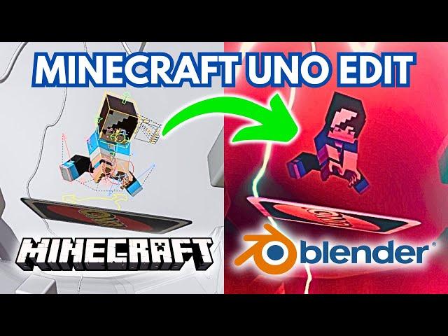 That MINECRAFT UNO EDIT behind the scenes in BLENDER!!