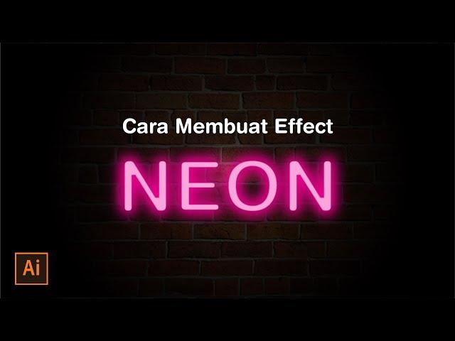 #53 Tutorial Illustrator | Cara Membuat Desain Font NEON LAMP di Adobe Illustrator 2021