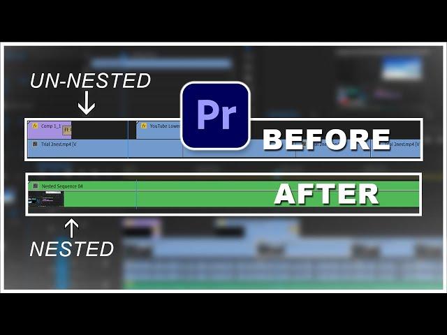 Nest And Un-nest CLIPS/SEQUENCE in Premiere Pro Tutorial