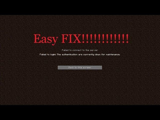 HOW TO FIX "authentication servers are Currently down for Maintenance" New 2021