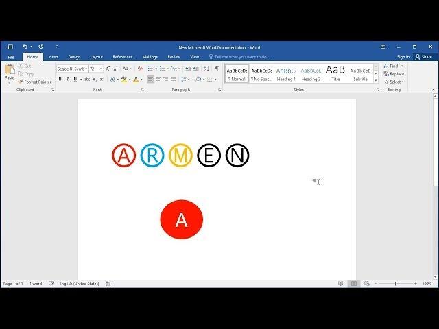 How make circled letters in Word: How to Add Circle Outside of Any Character in Word