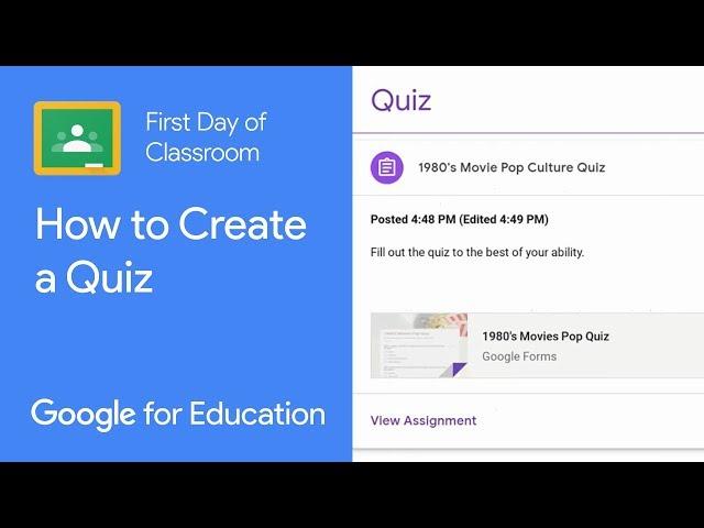 How to Create a Quiz from Classroom