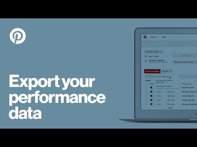 How to export Pinterest performance data