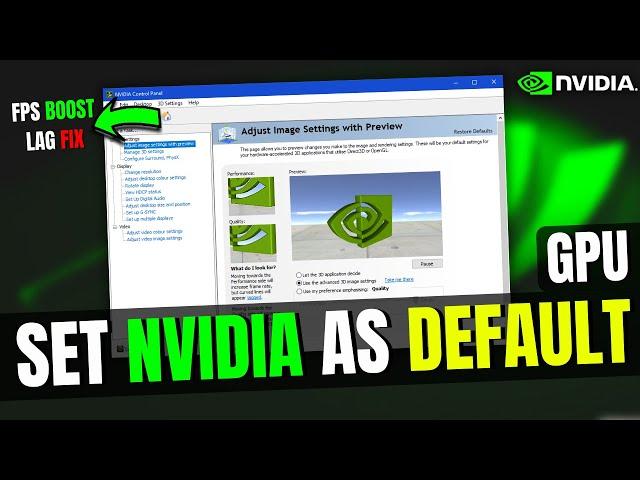 How to Set Nvidia as Default GPU/Graphics Card on Windows 11 & 10 Laptop | 2024