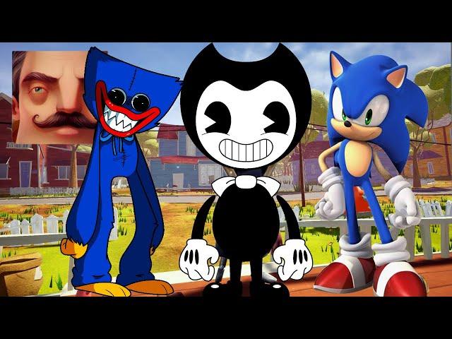 Hello Neighbor - New Neighbor Bendy Huggy Wuggy Sonic the Hedgehog History Gameplay Walkthrough