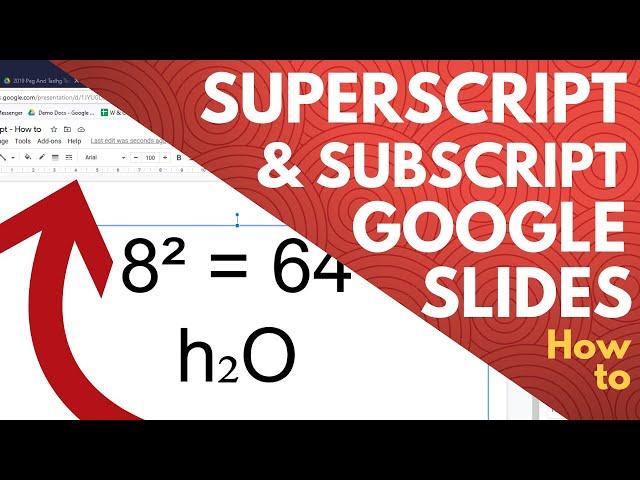 Google Slides Superscript and Subscript - How to