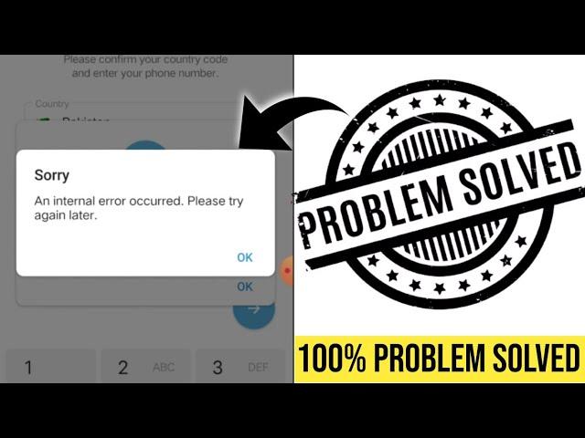 an internal error occurred telegram problem Solved