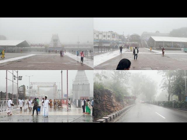 Beautiful View Of Tirumala Sri Venkateswara Swamy Temple Covered With Fog