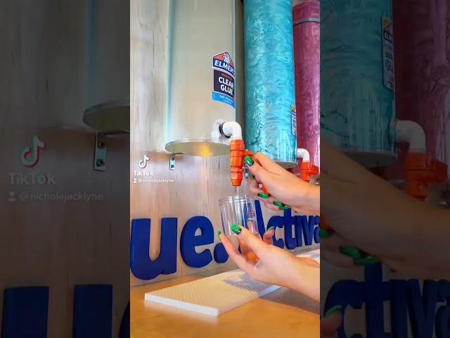 Making Slime at the Elmers Slime Station #fidgets #slime #shorts