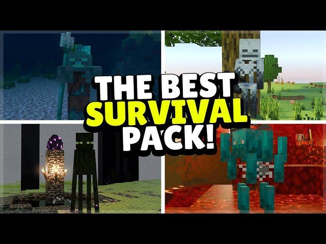 THE BEST VARIETY MOB & BLOCK PACK! For Survival Minecraft Bedrock Edition/MCPE