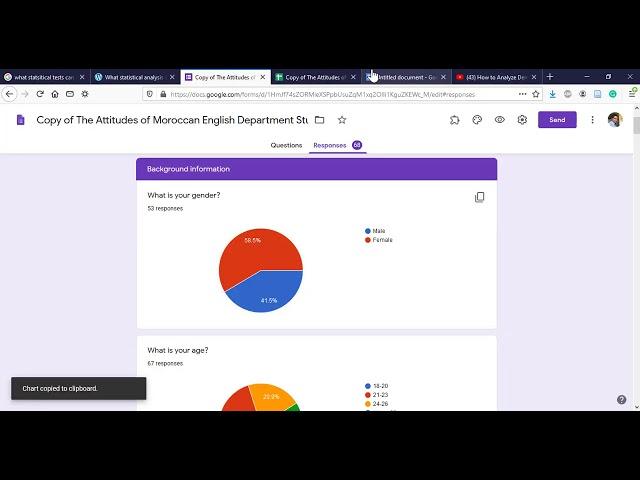 How to copy and paste charts from Google Forms to a Word document