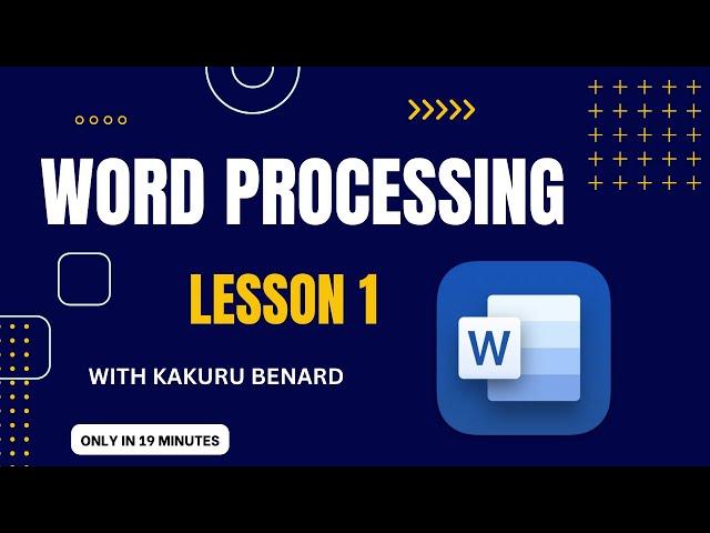 Word Processing Lesson 1