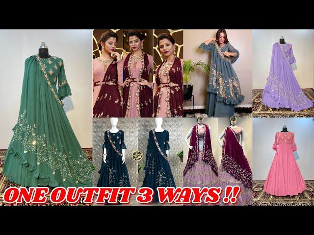 Omg!! One Outfit 3 Ways Collection  Dupatta Draping Styles for lehenga #shorts #trending