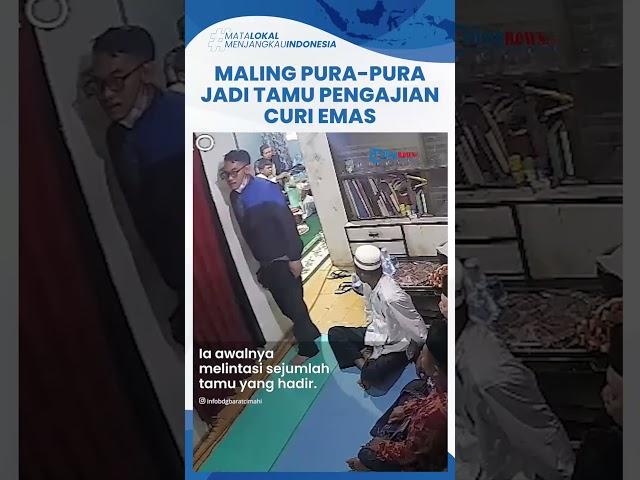 Viral Video Pria Pura-pura Jadi Tamu Pengajian di Bandung, Bawa Kabur Perhiasan Tuan Rumah