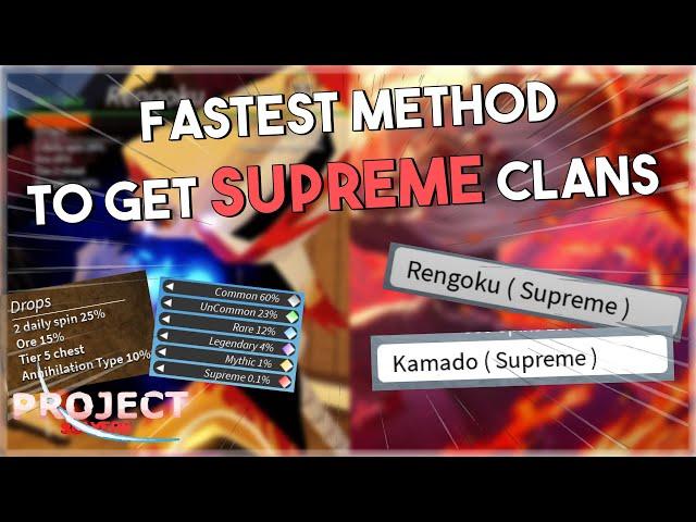 FASTEST METHOD TO GET SUPREME CLANS! [Project Slayers]