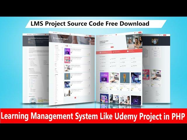 Complete Online Learning Management System(LMS) project in PHP | 100% Free Download