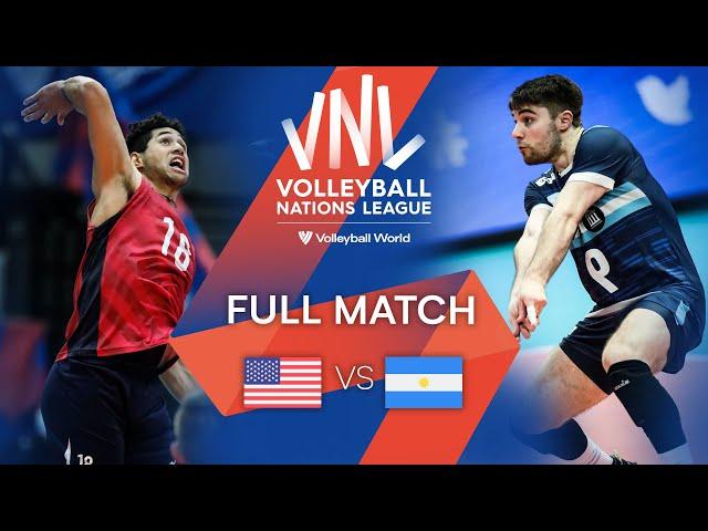  USA vs.  ARG - Full Match | Preliminary Phase | Men's VNL 2022