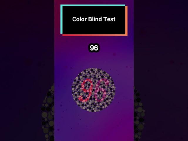 Color Blind Quiz #colorblindquiz #visiontest #shorts